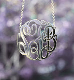 Sterling Silver Monogram Necklace