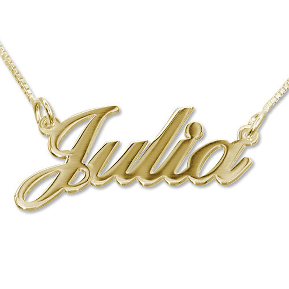 14K Solid Gold Name Necklace - Be Monogrammed