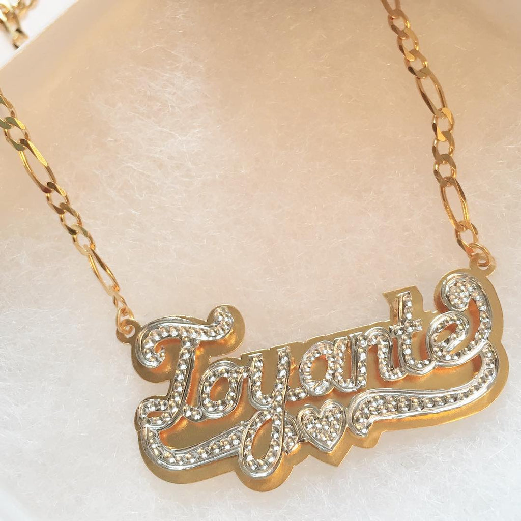 Double Plated Nameplate Necklace - Aubrey O'Day - Be Monogrammed
