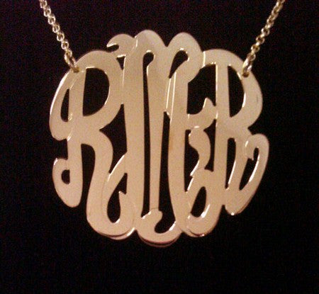 Rose Gold Petite Monogram Split Chain Necklace – Be Monogrammed