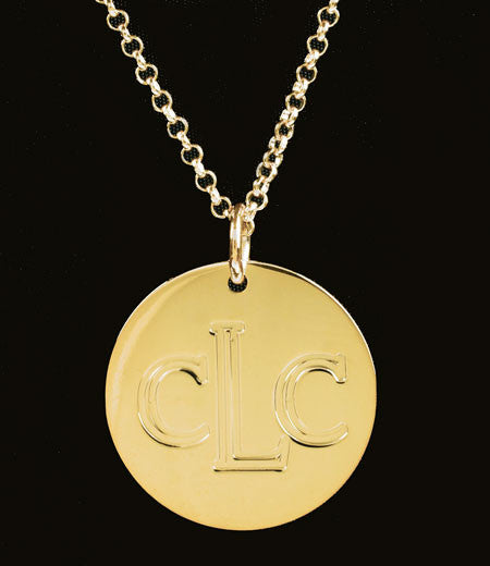 Gold Plated Disc Necklace Images