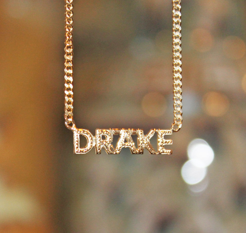 diamond block name necklace