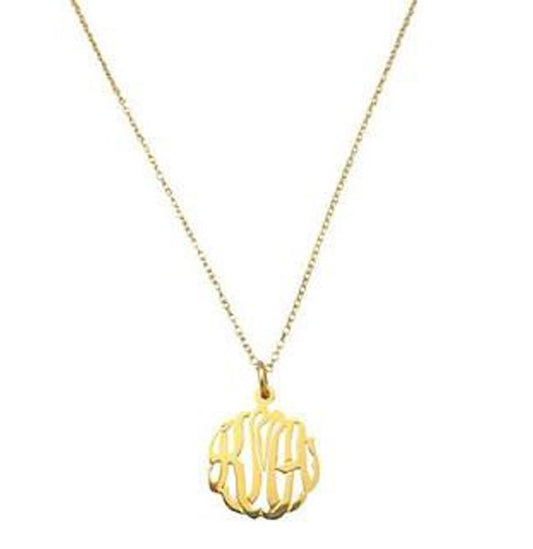 Gold Mini Block Monogram Necklace – Be Monogrammed