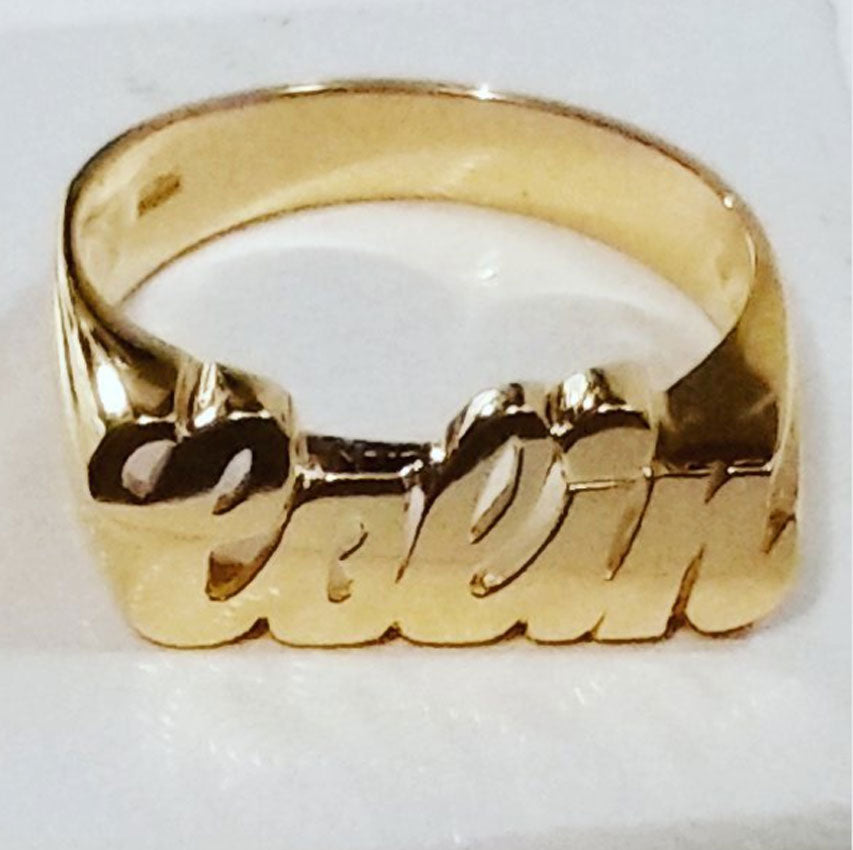 Gold Name  Ring  Medium Be Monogrammed