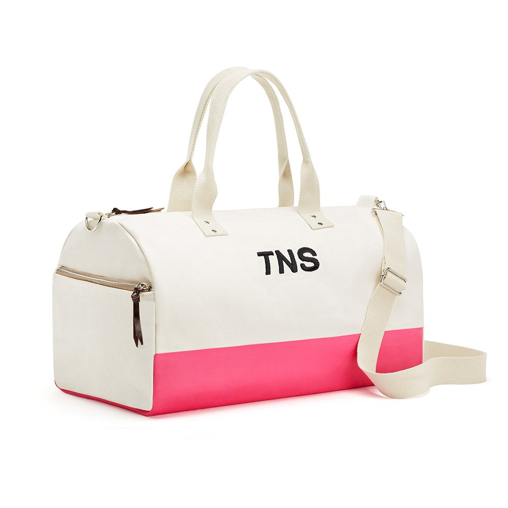 Monogram Weekender Tote Bag - Hot Pink - Be Monogrammed