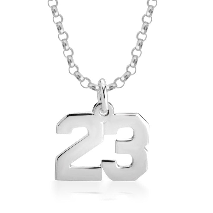 custom football number necklace