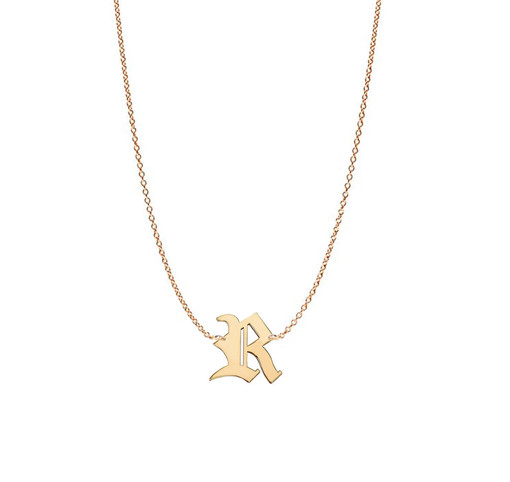 Gothic Initial Necklace - Up To 4 