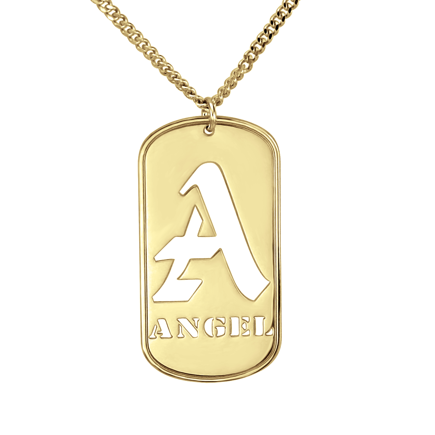 custom gold dog tag necklaces