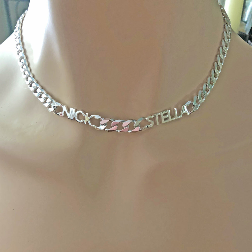 Custom Name Choker Necklace - 1-4 Names 