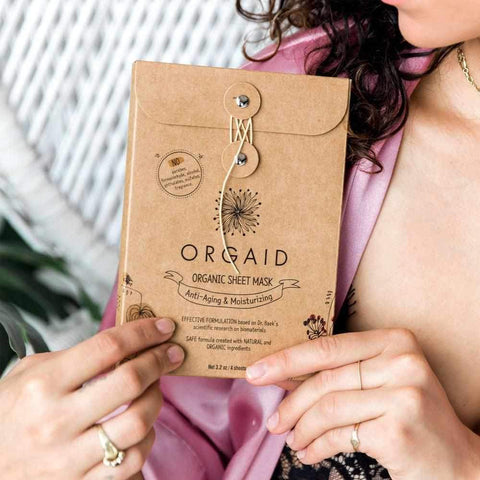 ORGAID Organic Sheet Mask Greek Yogurt, Anti-Aging + Vitamin C