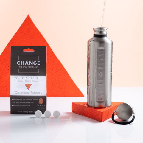 Change water bottle cleaning tablets