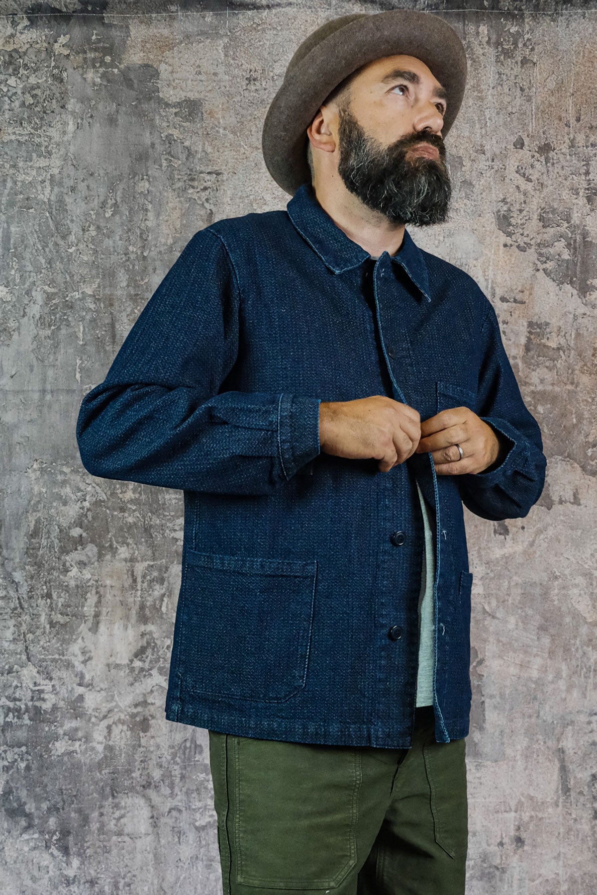 RED EAR 14SS Indigo Patchwork Worker JKT2casaのpaulsmith - Gジャン