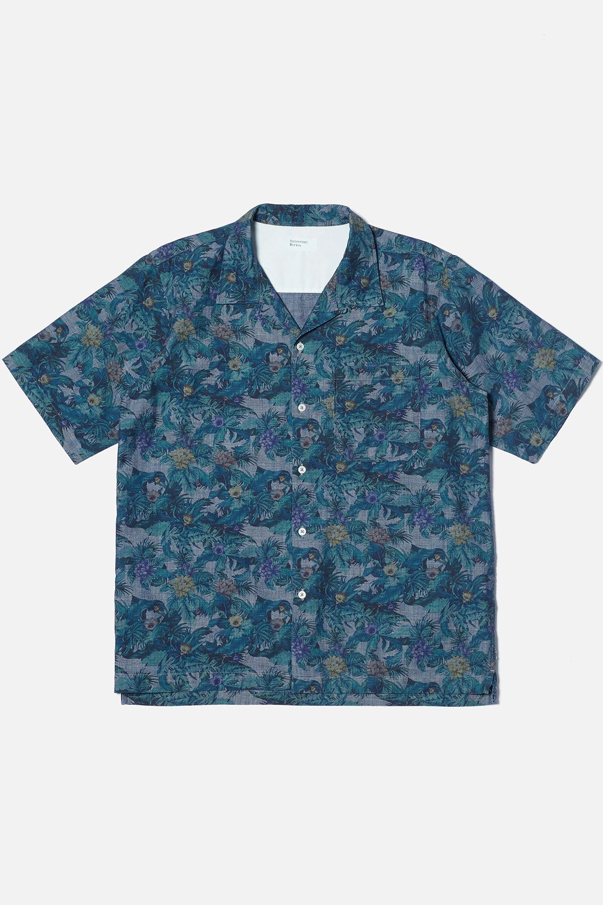 Universal Works - Camp Shirt In Indigo Jungle Chambray – The Rugged Society