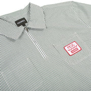 Theories X Ace Zip Work Shirt (White/Green Stripe)