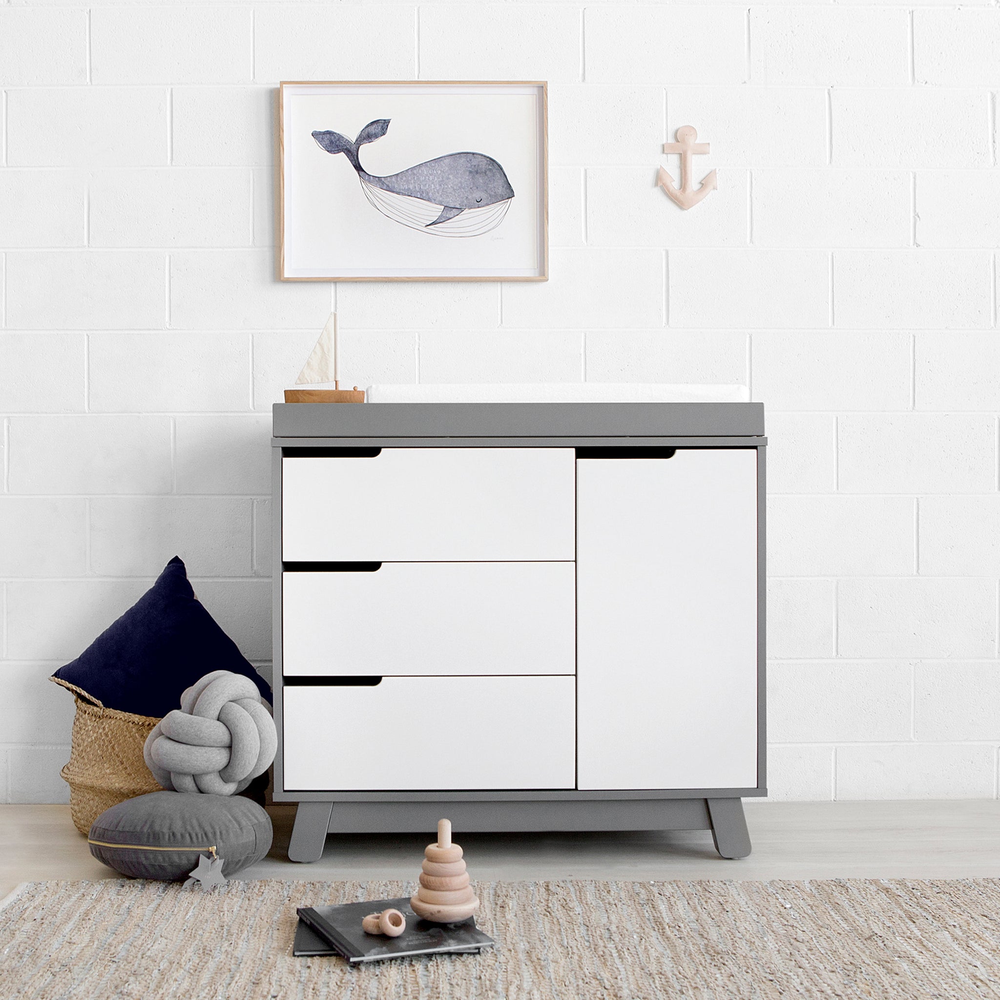 Hudson 3Drawer Changer Dresser with Removable Changing Tray