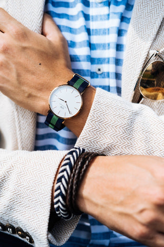 men wearing bracelets and watch