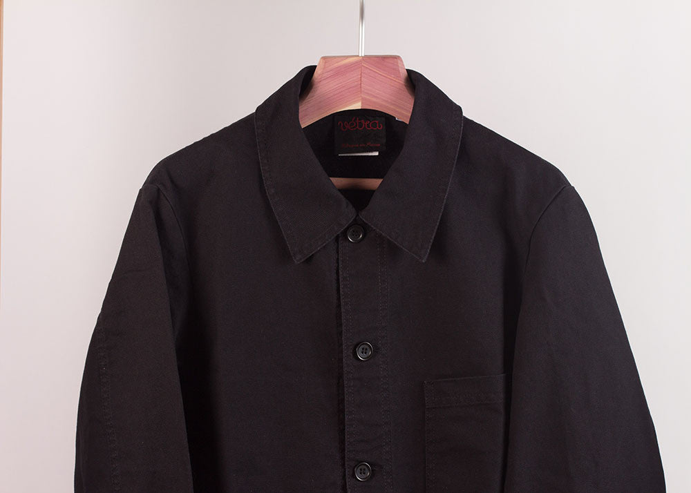 Vetra Washed Cotton Twill Work Jacket | Black | The Shopkeeper Store