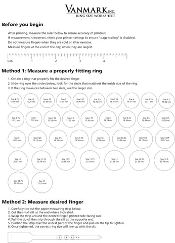 Ring Size Chart