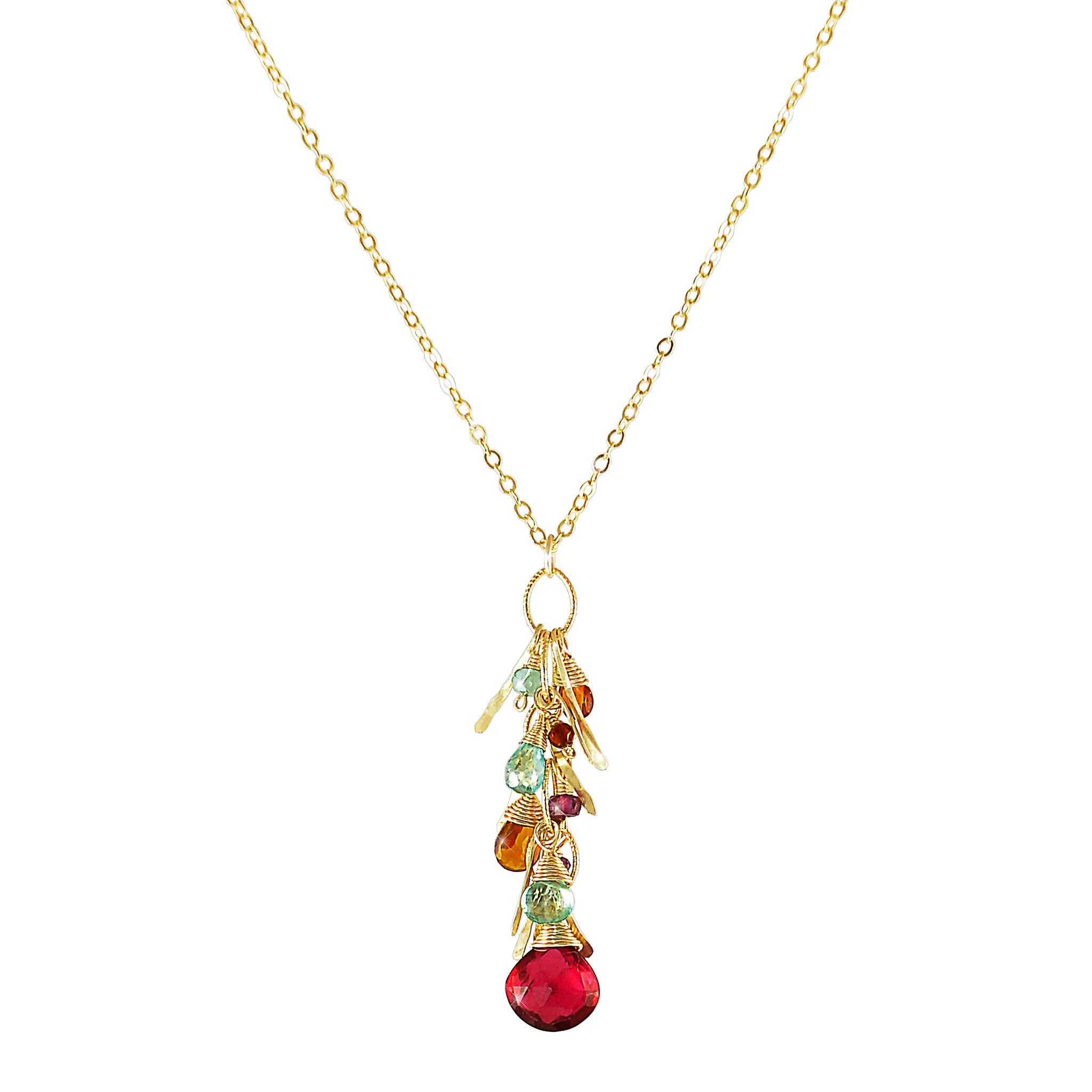 Sierra Necklace in Ruby, Apatite, Citrine, Blue Zircon & Garnet