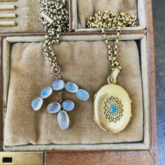 Moonstone and turquoise antique