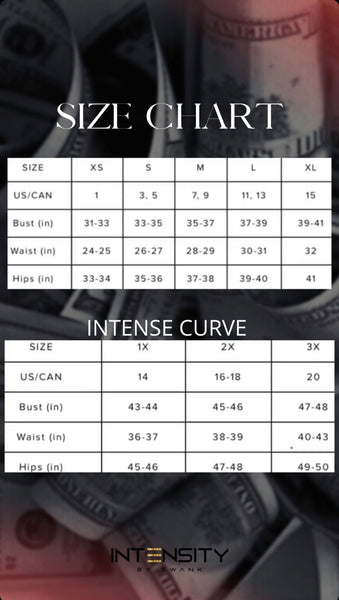 SIZE CHART – Intensity By Swank