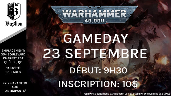 Billet Gameday Warhammer 40,000