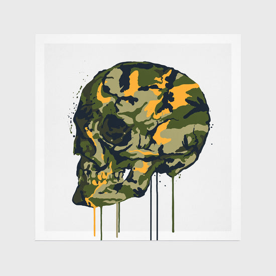 Green & Pink Camo Art Print