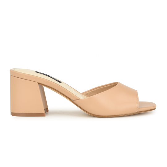 나인웨스트 NINEWEST Gagen Slide Sandals,Light Pink