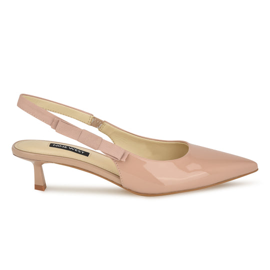 나인웨스트 NINEWEST Viki Pointy Toe Slingbacks,Natural