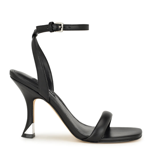 나인웨스트 NINEWEST Nyra Ankle Strap Sandals,Black