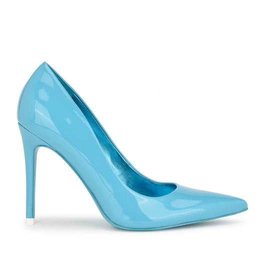 나인웨스트 NINEWEST Fresh Pointy Toe Pumps,Light Blue Patent