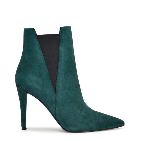 나인웨스트 NINEWEST Franks Dress Booties,Dark Green