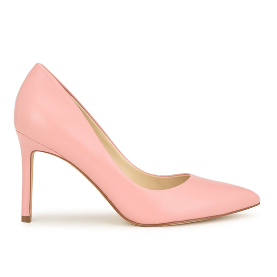 나인웨스트 NINEWEST Ezra Pointy Toe Pumps,Medium Pink Leather