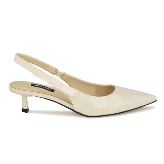 나인웨스트 NINEWEST Viki Pointy Toe Slingbacks,Ivory