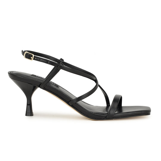 나인웨스트 NINEWEST Haya Strappy Sandals,Black