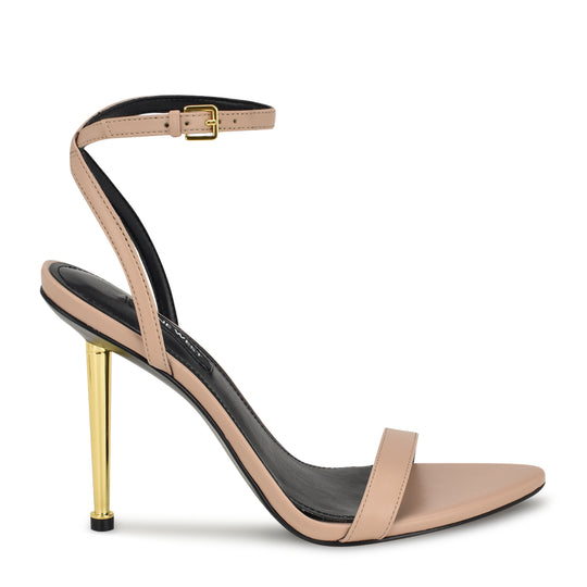 나인웨스트 NINEWEST Reina Ankle Strap Sandals,Light Natural