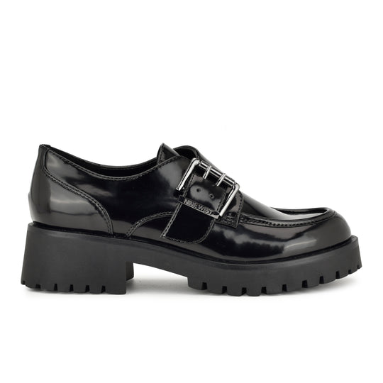 나인웨스트 NINEWEST Araise Casual Moc Loafers,Black