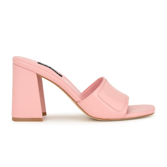 나인웨스트 NINEWEST Iriss Slide Sandals,Light Pink