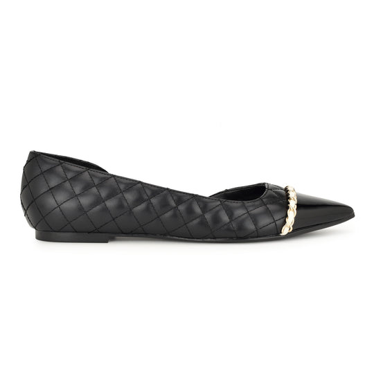 나인웨스트 NINEWEST Breza Pointy Toe Casual Flats,Black