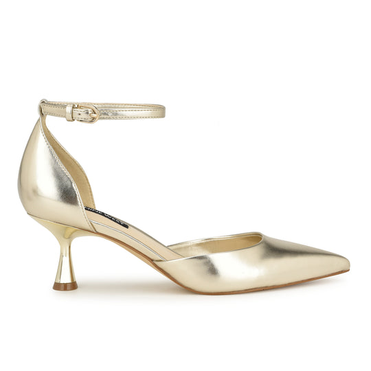 나인웨스트 NINEWEST Racha Ankle Strap Pumps,Platino