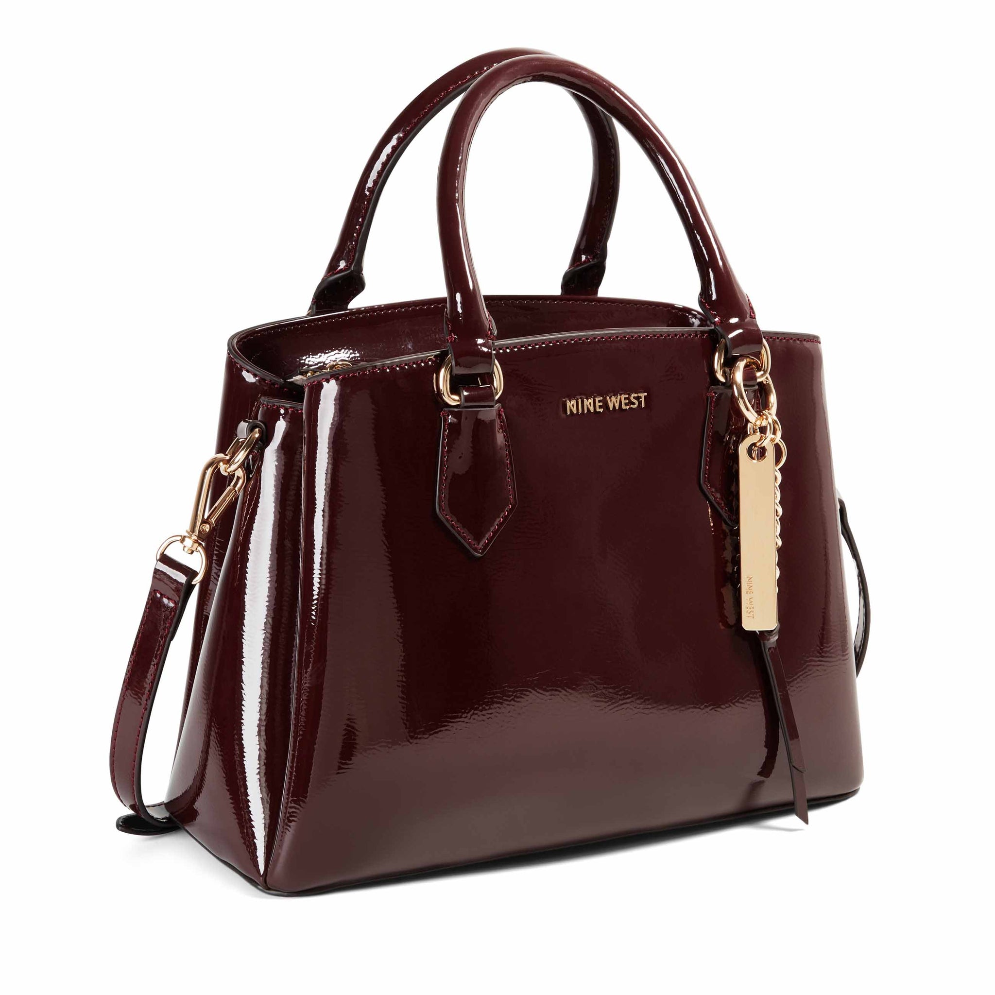 nine west rose jet set satchel