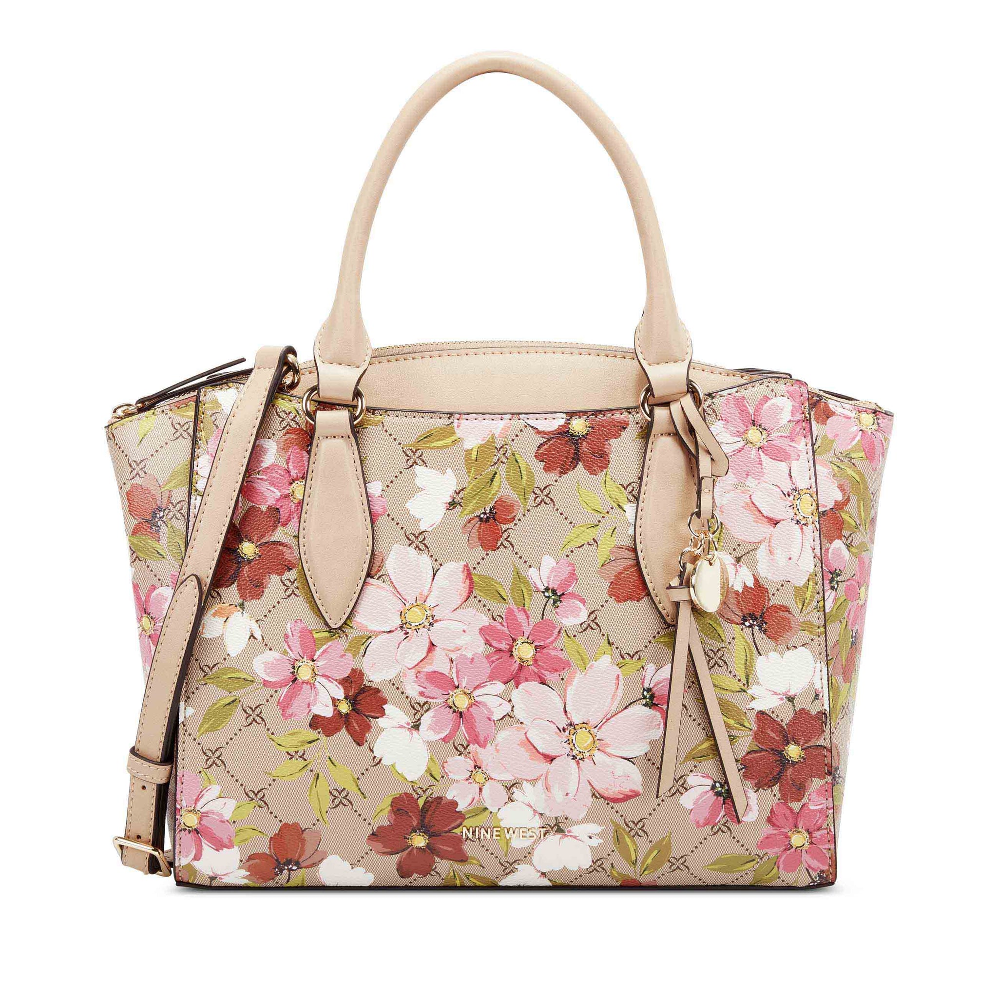 nine west paisley jet set satchel