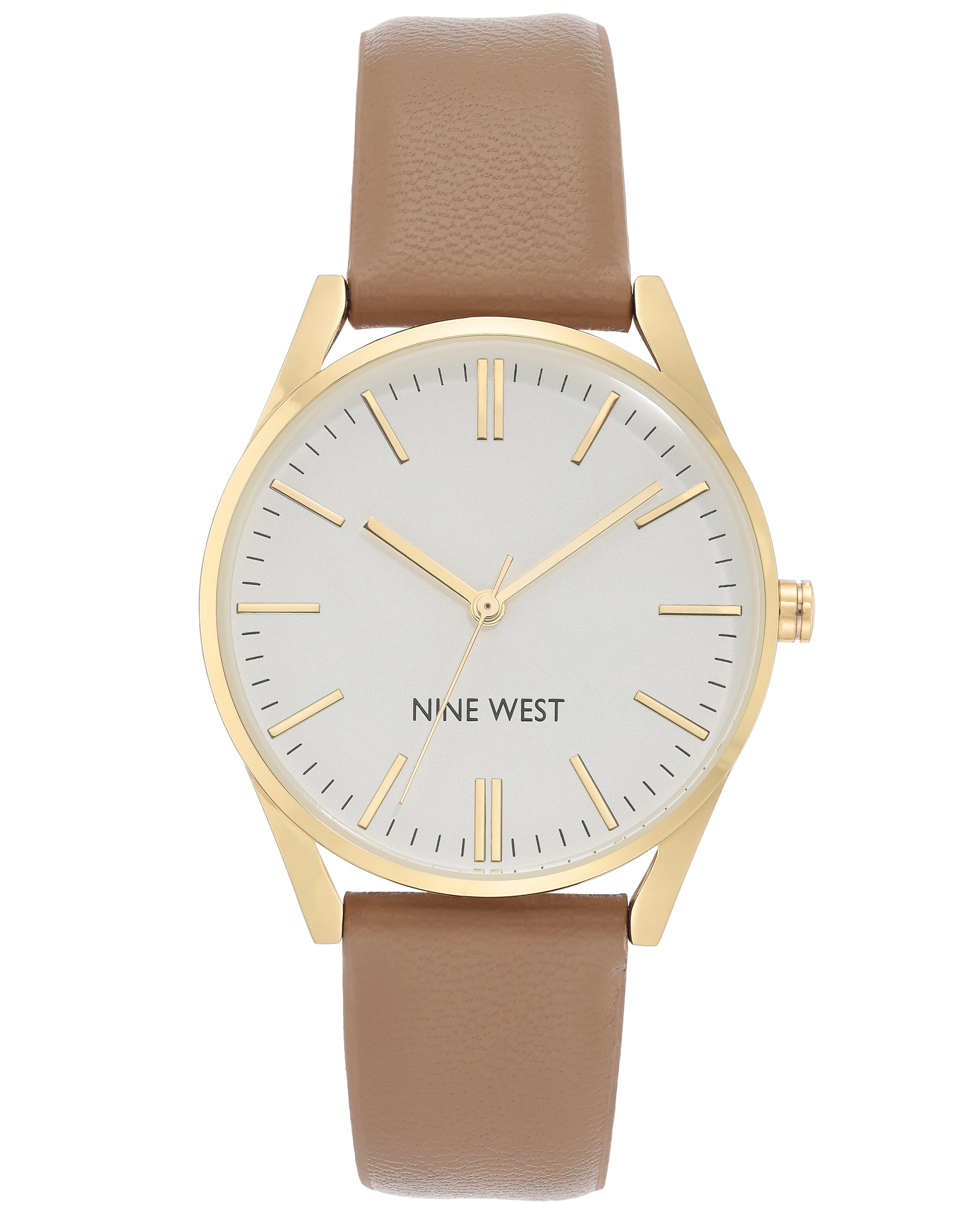 Floral Dial Smooth Strap Watch - Nine West