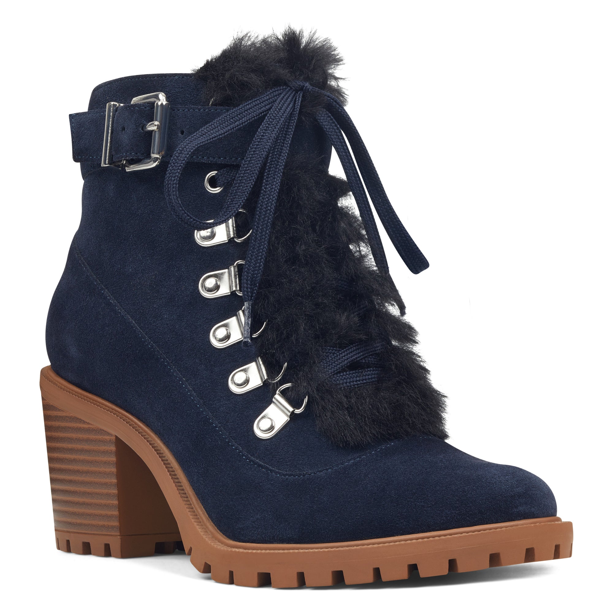 callah lace up booties