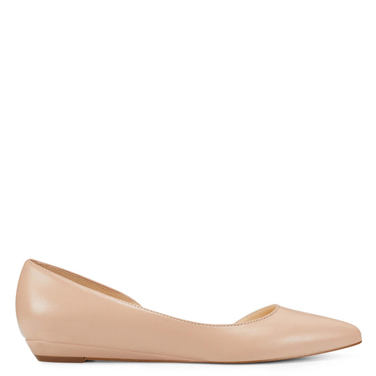 나인웨스트 NINEWEST Saige dOrsay Flats,Barely Nude