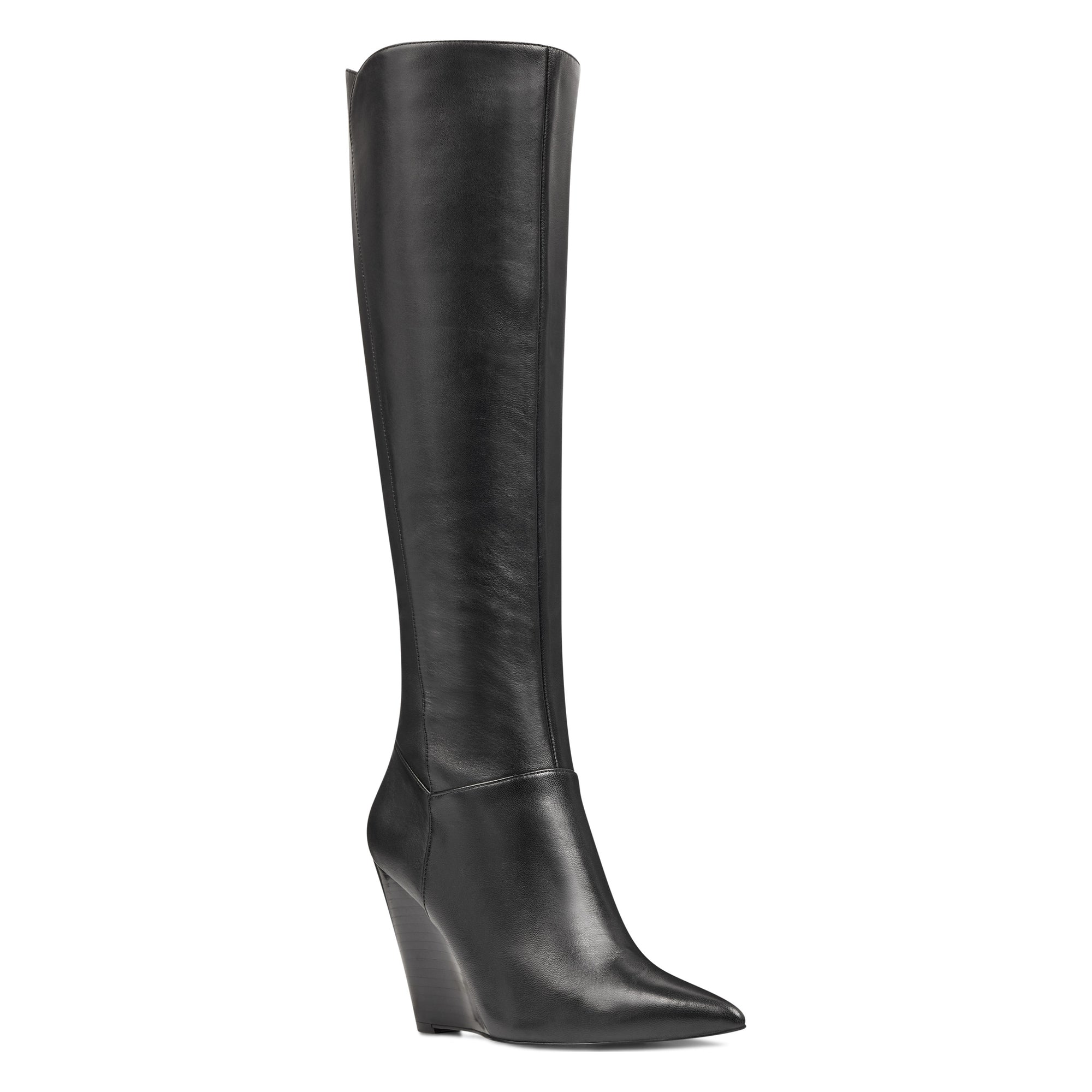wedge calf boots