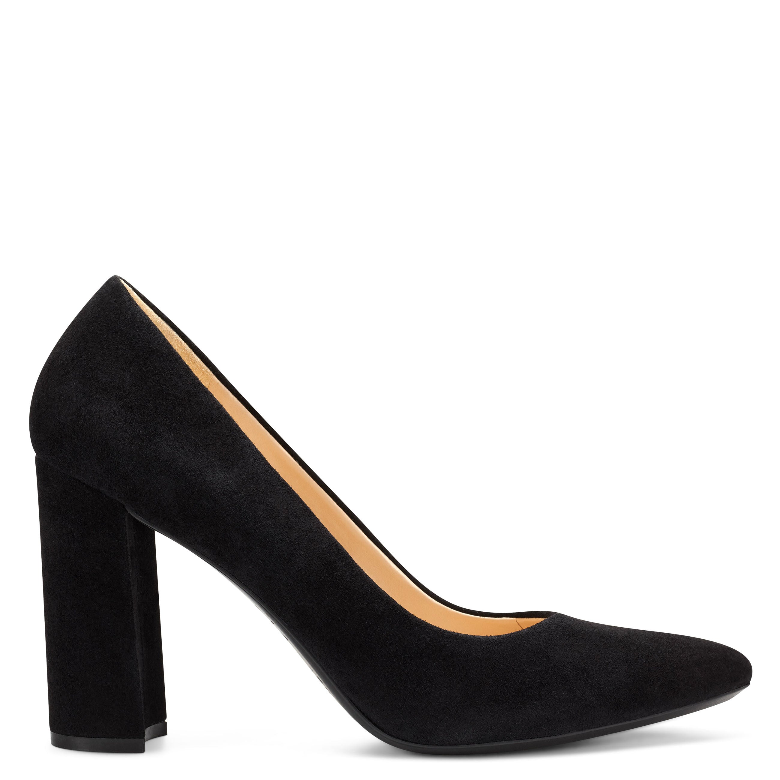 nine west black suede heels