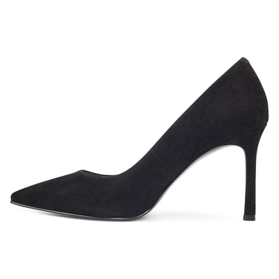 nine west black suede pumps