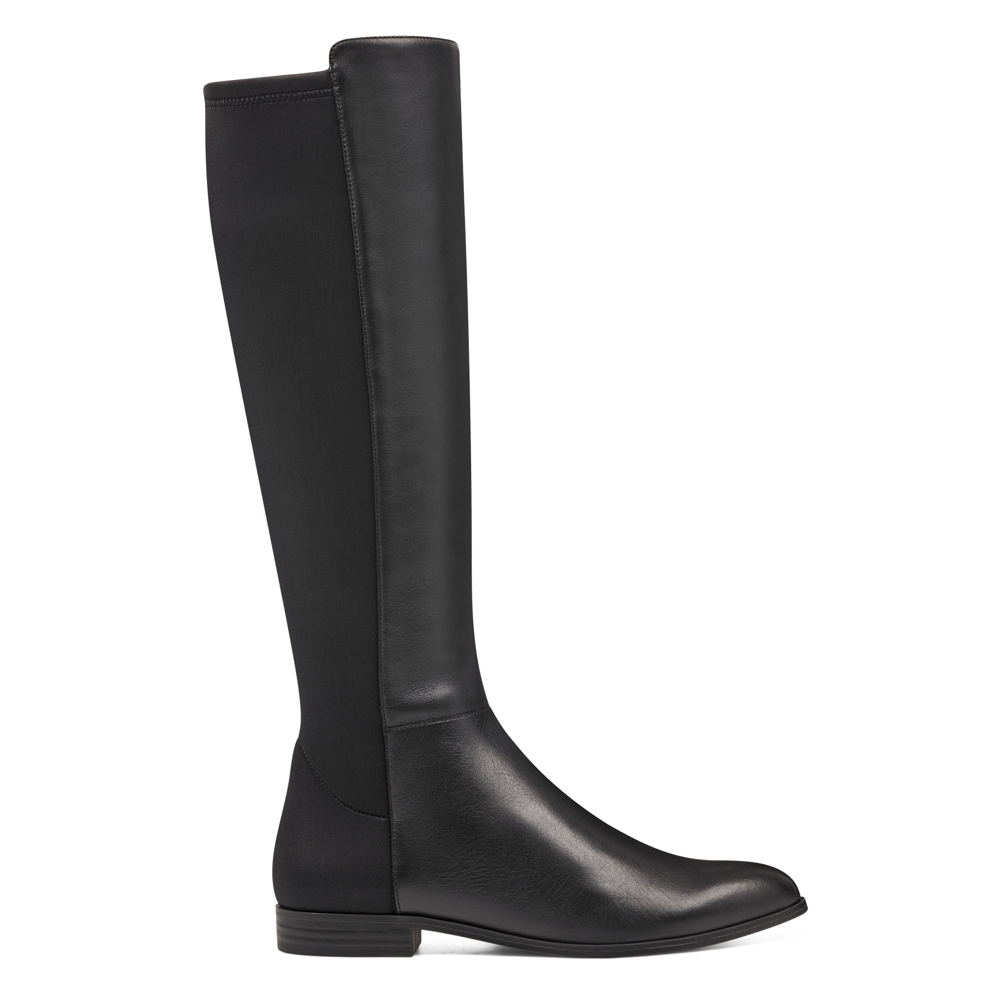 stretch calf leather boots