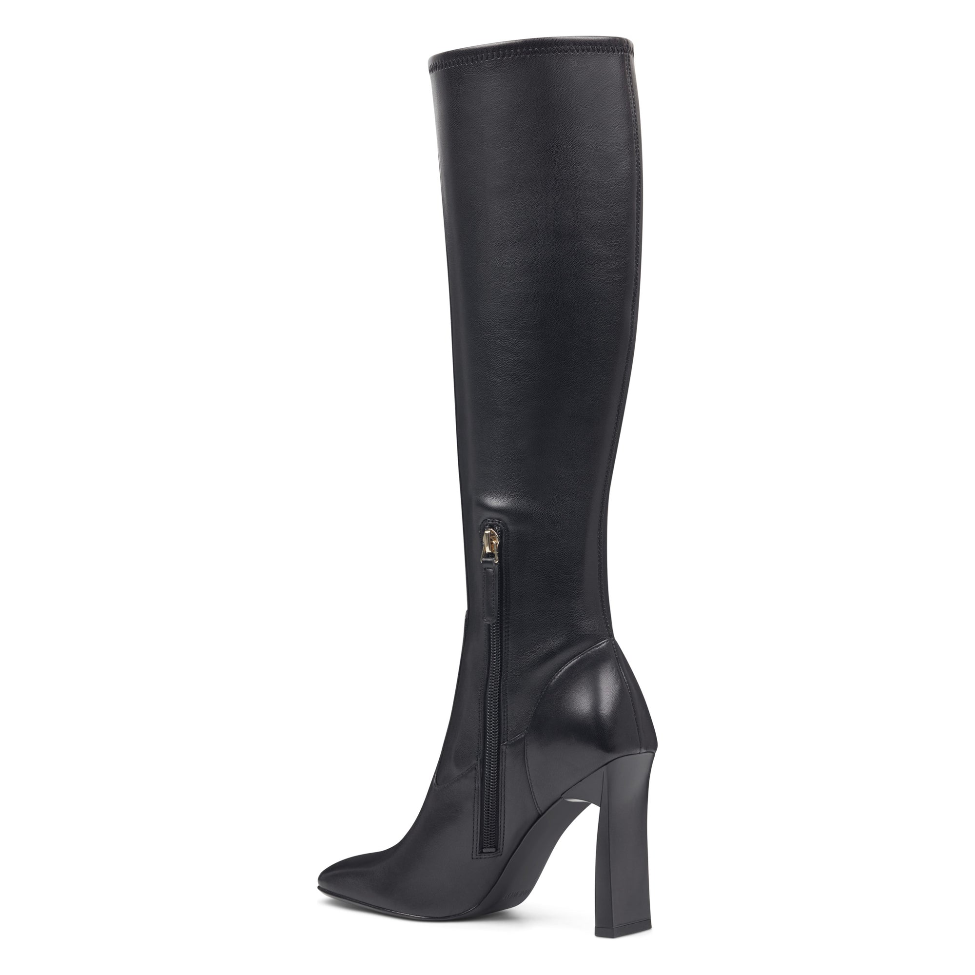 nine west black high heel boots